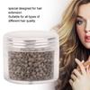 1000pcs 3mm X 2mm Silicone Micro Links Rings Beads Hair Extension ToolLight Brown