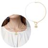 Elegant Dark Concept Floral and Crystal Necklace with Stone Decors Premium Alloy Clavicle Chain for Versatile Fashion