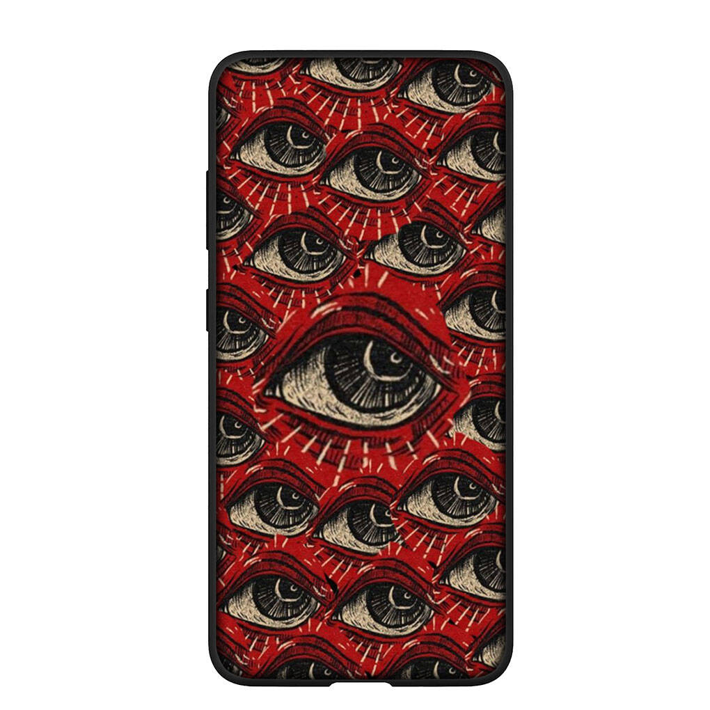 Phone Case for Samsung Galaxy S25 S23 S22 S24 Ultra FE S8 A05 A06 A15 A16 A36 A37 A35 A54 A24 A55 A56 A57 A25 A26 A53 A17 Spooky Scary Face Eyes Cover