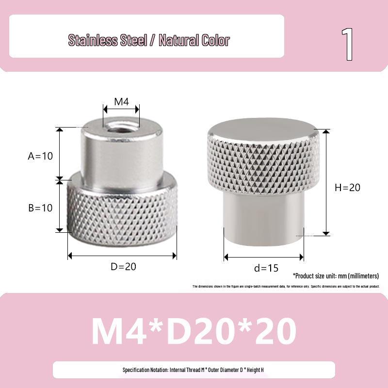 Hongkangming Stainless Steel Knurled Hand-Twist Nut for M3-M12.