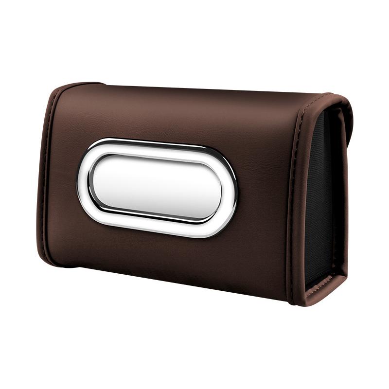 Car Tissue Box Holder Pu Leather Car Center Console Armrest Napkin Box, Hanging Multi-Functional Tissue Box, Tissue Bag