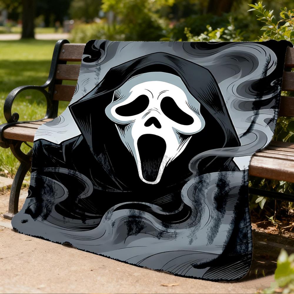 1pc Ghostface Outdoor Soft Blanket Ultra Plush, Warm, Versatile, and Easy Care for Camping, and