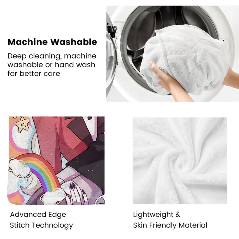Anime Thin Flannel Blanket for Bedrooms,Living Rooms,Sofas Blankets,Offices,Lunch Breaks,Picnics,blankets Fluffy Blanket