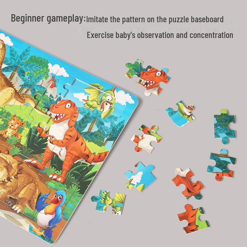 

Children s 3D Wooden Cartoon Puzzle Board - Christmas Educational Jigsaw Toy