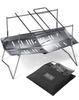 Tokyo Camp HAKOSUKA Folding Fire Pit, A4 Size Storage, Compact, Lightweight (985g), Stainless Steel, for Solo Camping and Outdoor BBQs