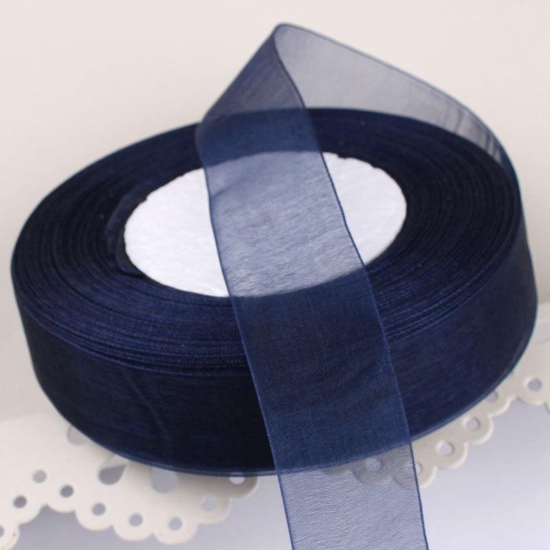 2,5 cm breites, transparentes Satinband aus Schneegarn für Bastelarbeiten und Haarschmuck