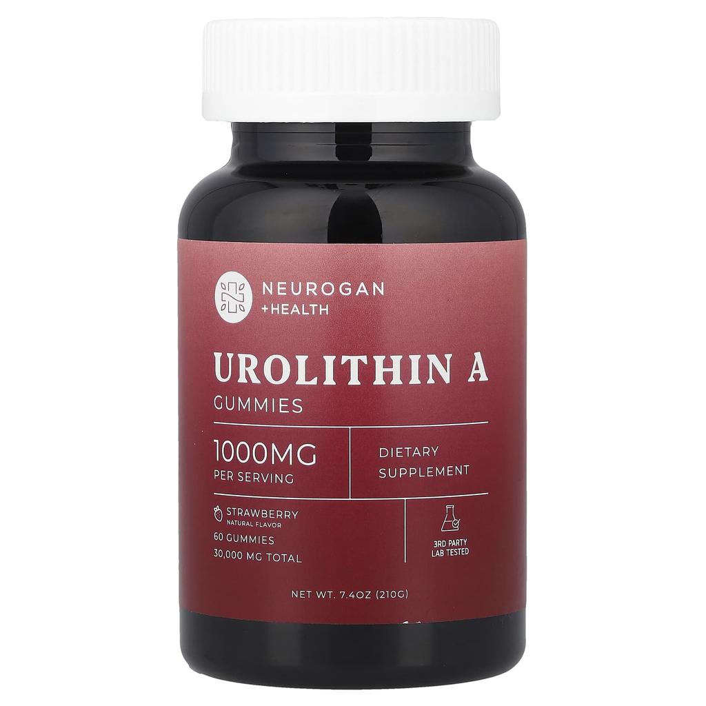 Neurogan Health, Urolithin A Gummies, Strawberry, 60 Gummies (500mg per Gummi)