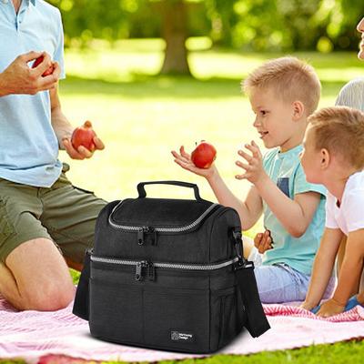 Lancheira Dupla Camada Bolsa de Jantar Portátil Bolsa Térmica para Almoço para Trabalho Acampamento Caminhada Praia Piquenique