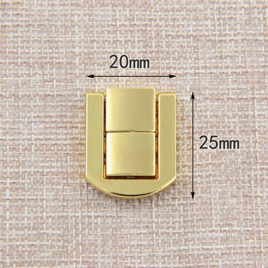 Vintage Retro Legering Fyrkantig Bagage Smycken Presentförpackning Spänne Spärr