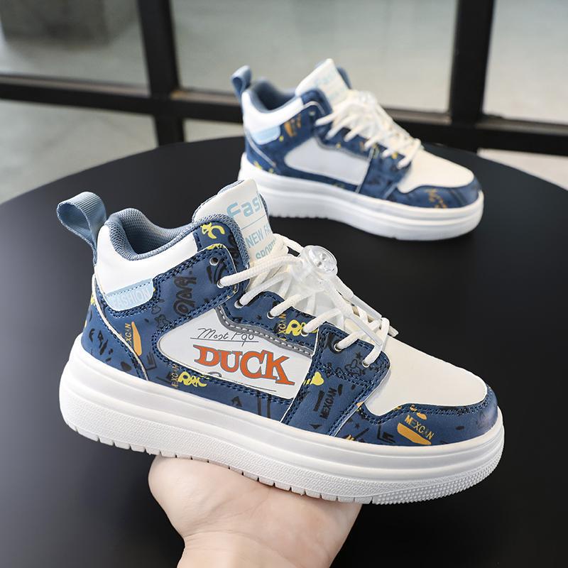 

Обувь для мальчиков, новая детская спортивная обувь на весну и осень, повседневная обувь для сноубординга, обувь для детей среднего и старшего возраста, зимние высокие белые туфли бренда Tide 31