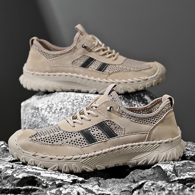 

2025 mesh shoes men s summer breathable, lightweight and deodorant outdoor sports and leisure shoes soft-soled travel sandals men 46