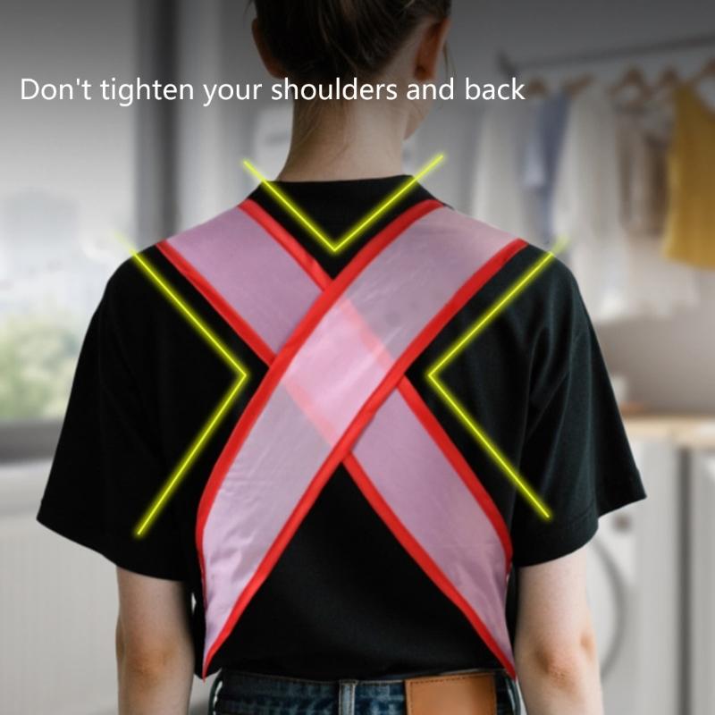 Large Capacity Laundry Apron with Ergonomic Shoulder Straps Oxfords Fabric Pocket for Clothes Drying Organizers