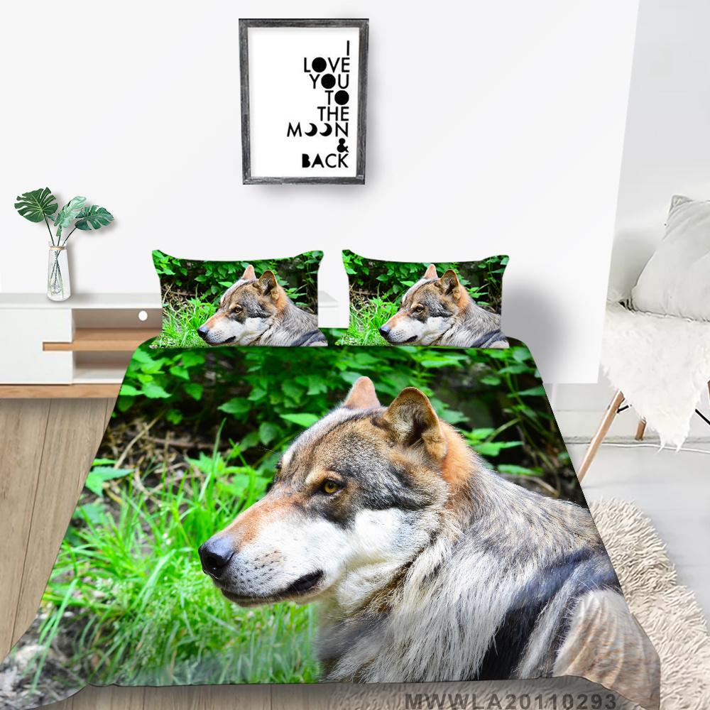 2023 neue stil Home Textilien Wolf Drucken Hause Bett Kleidung Kühlen Bettbezug-set Mann Junge Einzel Bett Set Highend mikrofaser Bett Abdeckung