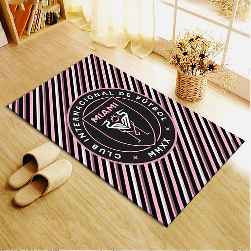 Nuovo Tappeto Inter Miami CF 2025 per Soggiorno Camera da Letto Casa Decorazione Divano, Tappetino Antiscivolo per Giochi Bambini