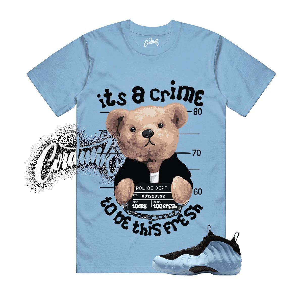 Foamposite Psychic Blue Black Air One T Shirt Match CRIME 160
