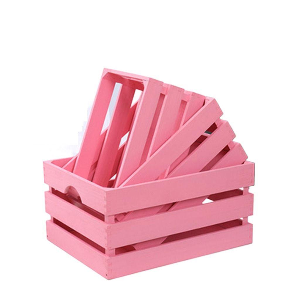 Handcrafted Storage Boxes Handle Storage Container Wood Nesting Storage Crates Office