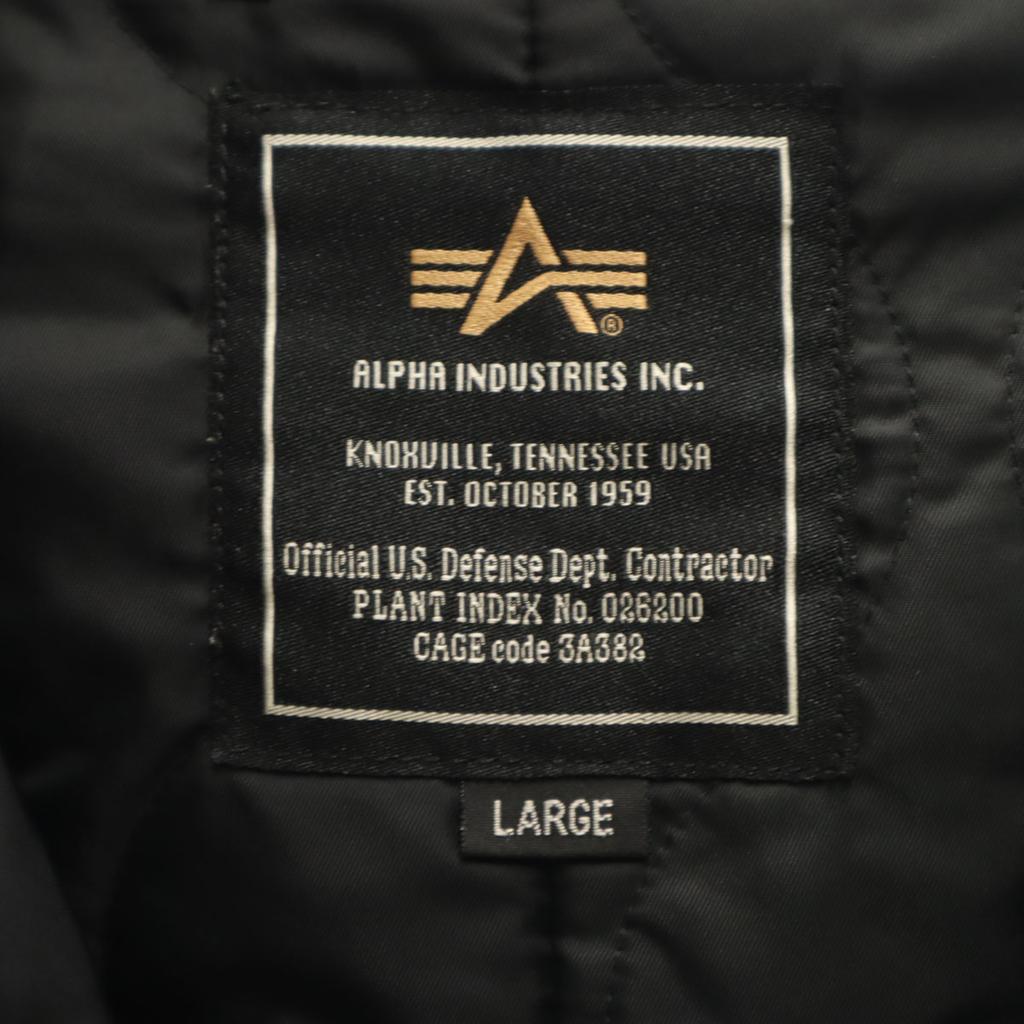 ALPHA INDUSTRIES INC Batting Coat L Black Series Men's Used