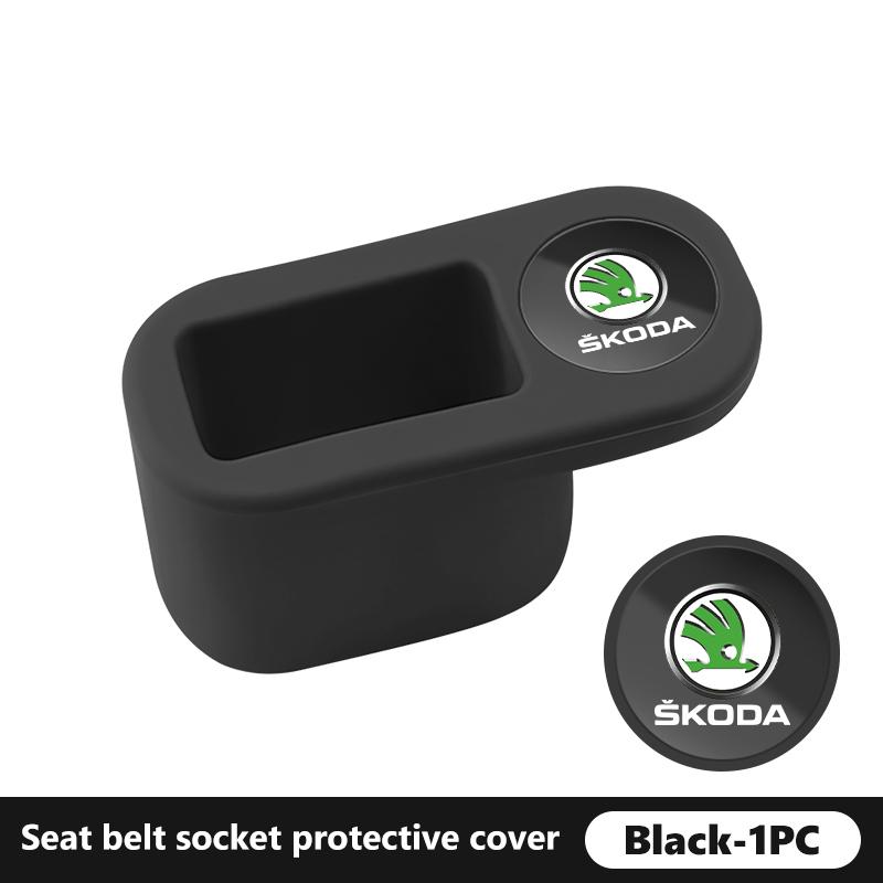 AAAAG1 Car Seat Belt Buckle Anchor Socket Anti-collision Protect Cover For Skoda Rapid Octavia Derivative Enyaq-iV VisionS Yeti Scala