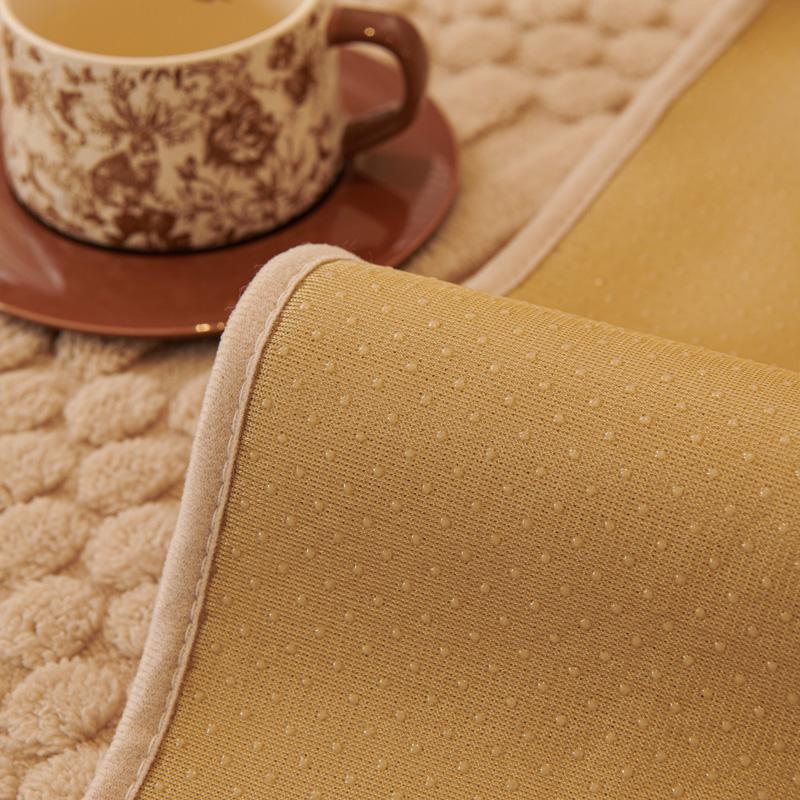 Velvet Living Room Sofa Cover Non-slip Home Decoration Dust Cover French Jacquard Plush Back Cushion Cover Cloth