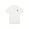 Solid Color Letter Logo Short Sleeve Polo Shirt Women Tops White NT7PR40C