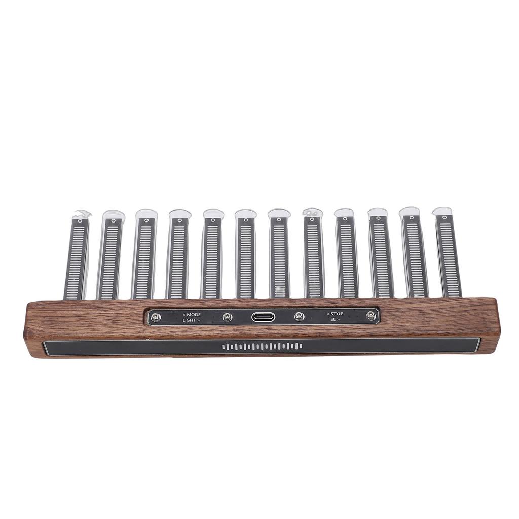 LED Music Spectrum Display Home Audio Analyzer High Sensitivity Music Rhythm Light Bar with 12 Light Tubes Adjustable