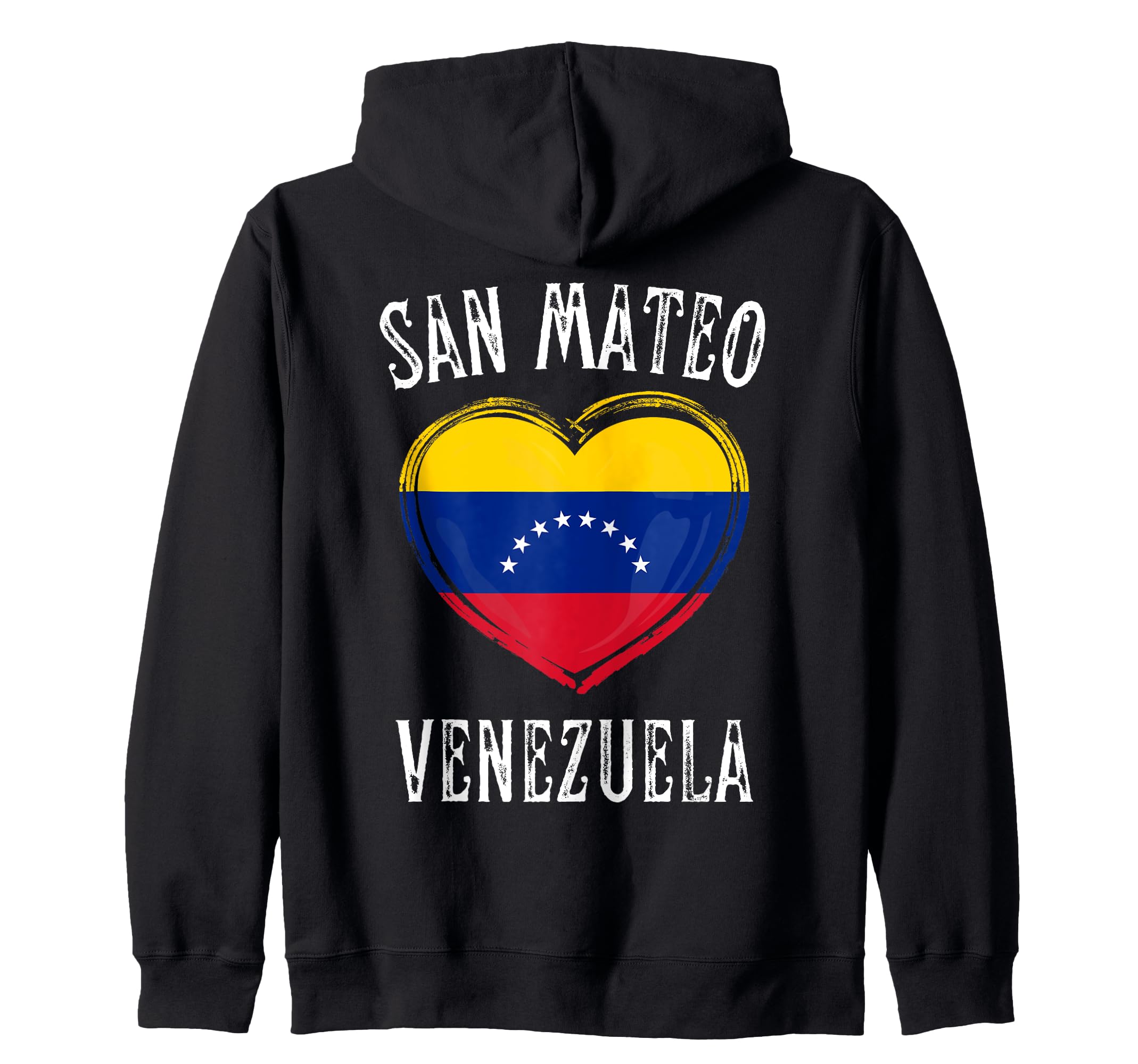 Venezuela Flag Heart San Mateo City Zip Hoodie
