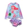 Baby Girls Rashguard Swimsuit Set Long Sleeve Mermaid Bathing Suits Bikini Bottoms Sun Protection Swimwear