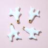 4pcs 15x10mm Stainless Steel 3D Enamel Coral Reef Charms Pendant DIY Jewelry Making Accessories for Earrings Necklace Bracelet