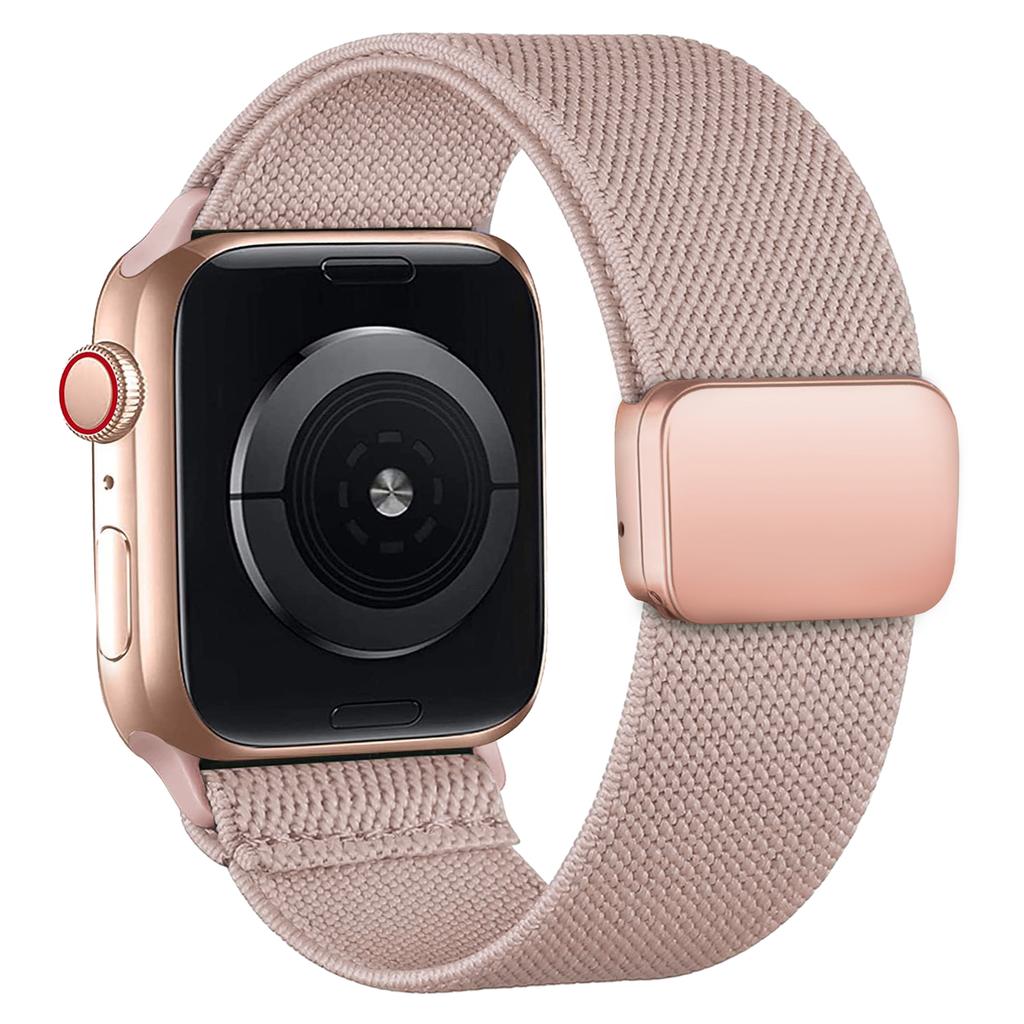Magnetic Loop For Apple Watch Band 40mm 44mm 45mm 49mm 41mm Scrunchie Nylon Bracelet Iwatch Series Ultra 2 9 3 6 7 8 Se 10 Strap