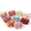 Artificial Flowers Silk Carnation Mini Bouquet Outdoor Garden Wedding Wreath Home Vase Table Decorati Scrapbook Bridal Ornaments