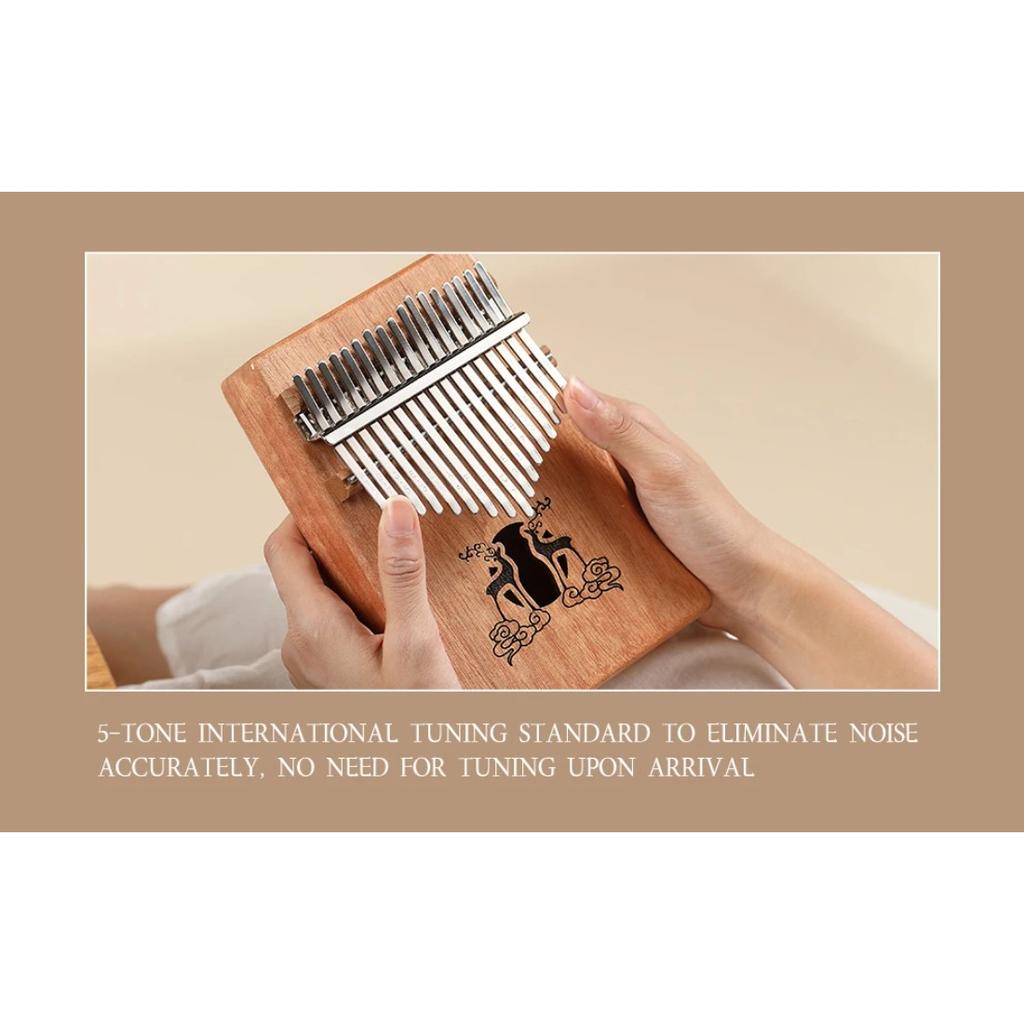 21 Key Mahogany Kalimba 17 Key Thumb Piano Finger Piano Mbira for Beginner Gifts for Adults/Kids