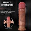 Silicone Penis Sleeve Male Enhancement Extender Delay Ring Couple Pleasure Toy