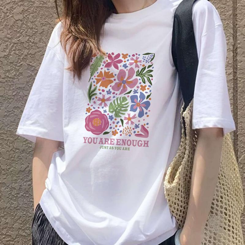 

Casual Loose Printed Women s Short Sleeve T-Shirt, Suitable for Street Style & Daily Errand XXL белый