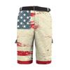 Men's Independence Day Printed Multi Pocket Workwear Shorts