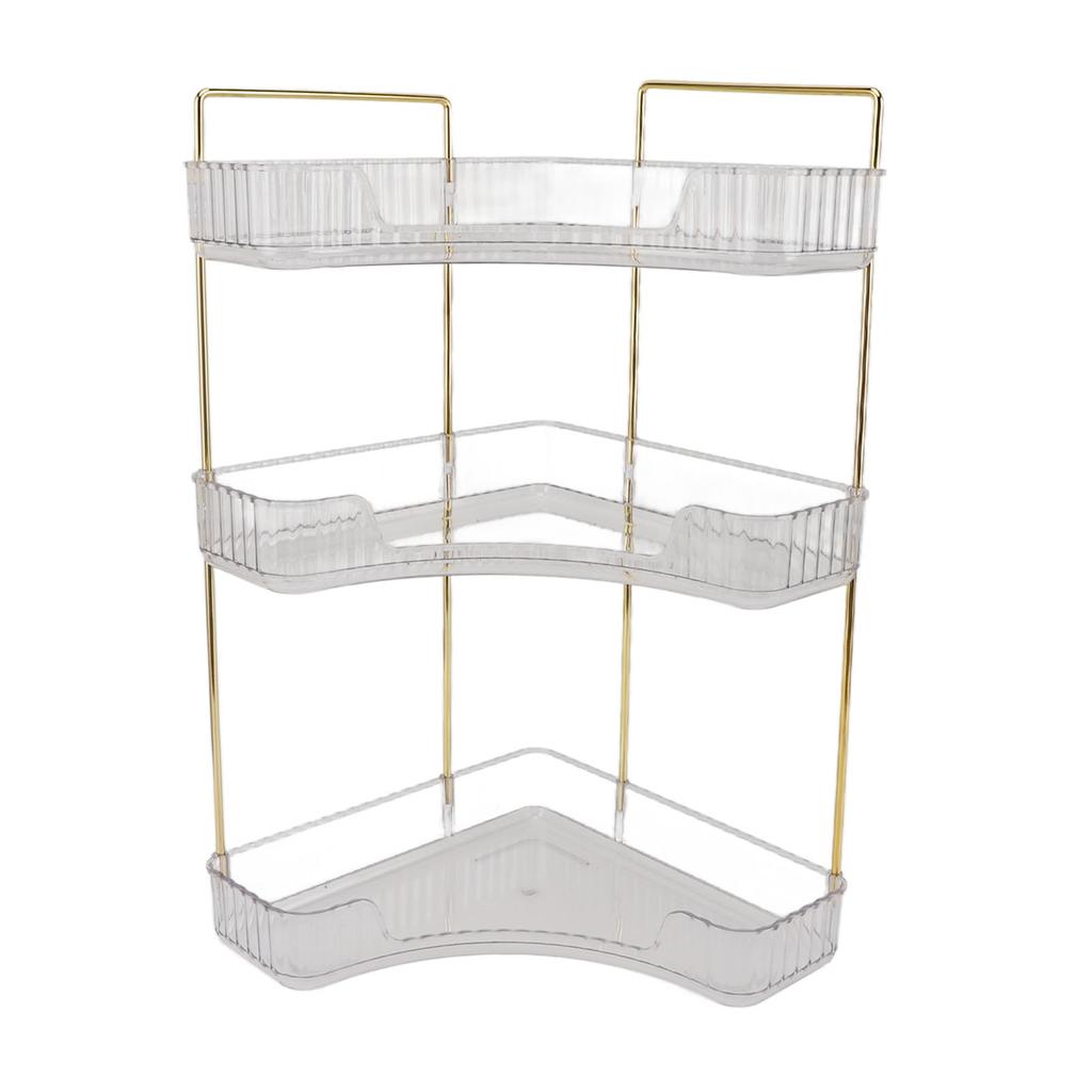 3 Tier Makeup Shelf Organizer Easy Access Aesthetic Corner Bathroom Countertop Organizer for