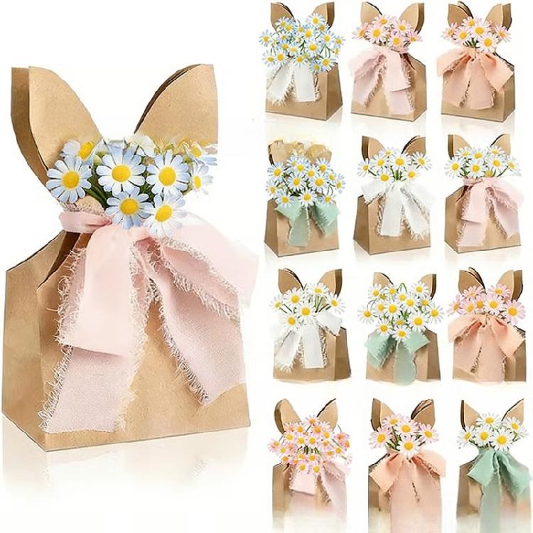 

Fascinating Artistic Print Gift Bags Feature Delicate Bowknots Colorful Candy Bags For Kids Event And Holiday Activities