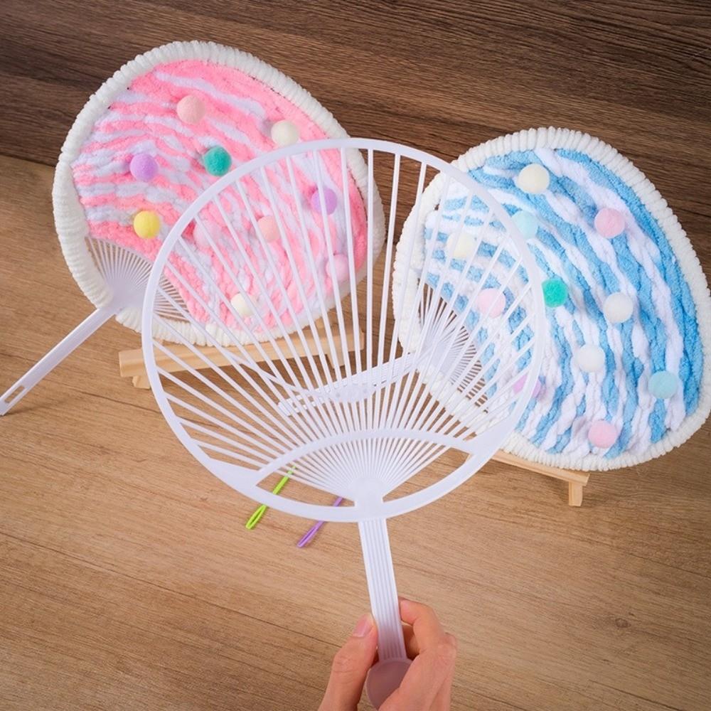 Semi-finished Crafts Hand Fan White DIY Concert Cheer Fan New Hand-held Fan Framework  DIY Project