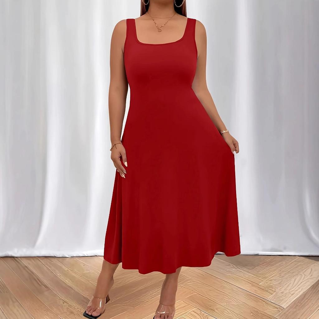 DAFIFY Dámská móda Léto Jaro Jednobarevný potisk Podvazky bez rukávů Ležérní šaty s vysokým pasem