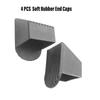 4pcs Rubber Soft End Caps Total Gym Fitness Equipment Accessory Plastic Sleeve