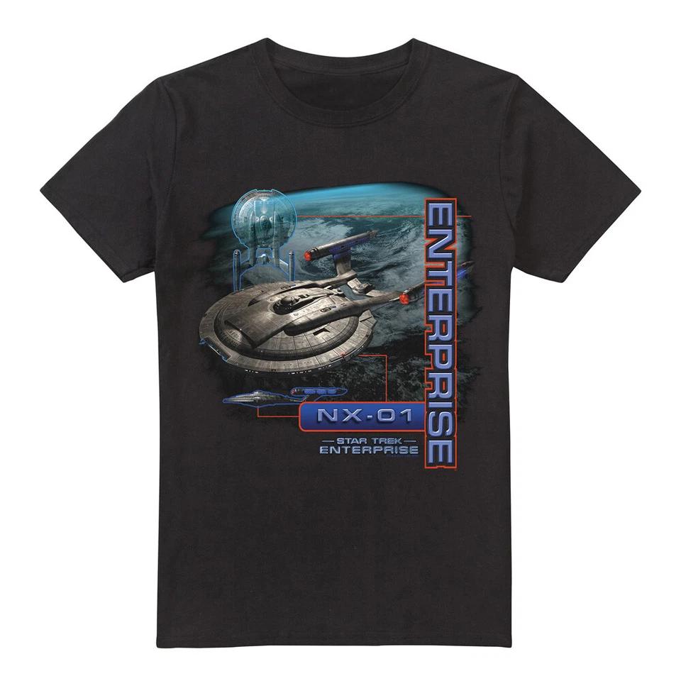 Star Trek Enterprise Nx 01 T-Shirt S-5XL, Black L