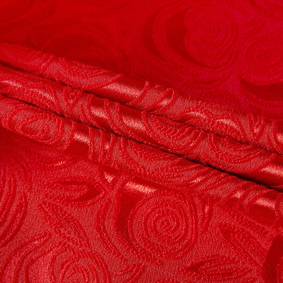 Mens Red Blazer Luxury Rose Patterned Jacquard Suit Jacket