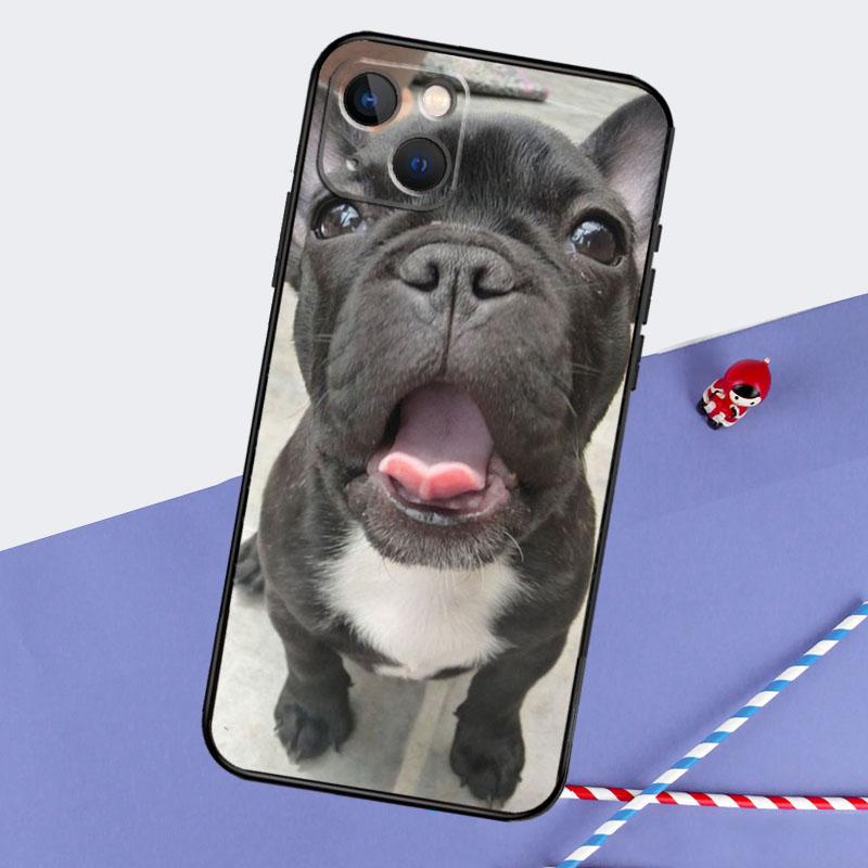 French Bulldog Phone Case For iPhone 16 Pro 15 Pro 11 12 13 14 Pro Max Mini XR 16e 15 16 Plus Cover Shell