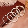 5pcs/set Bow String Bead Multi-layer Bracelet Stack Bead Ball Bracelet Set  Women's