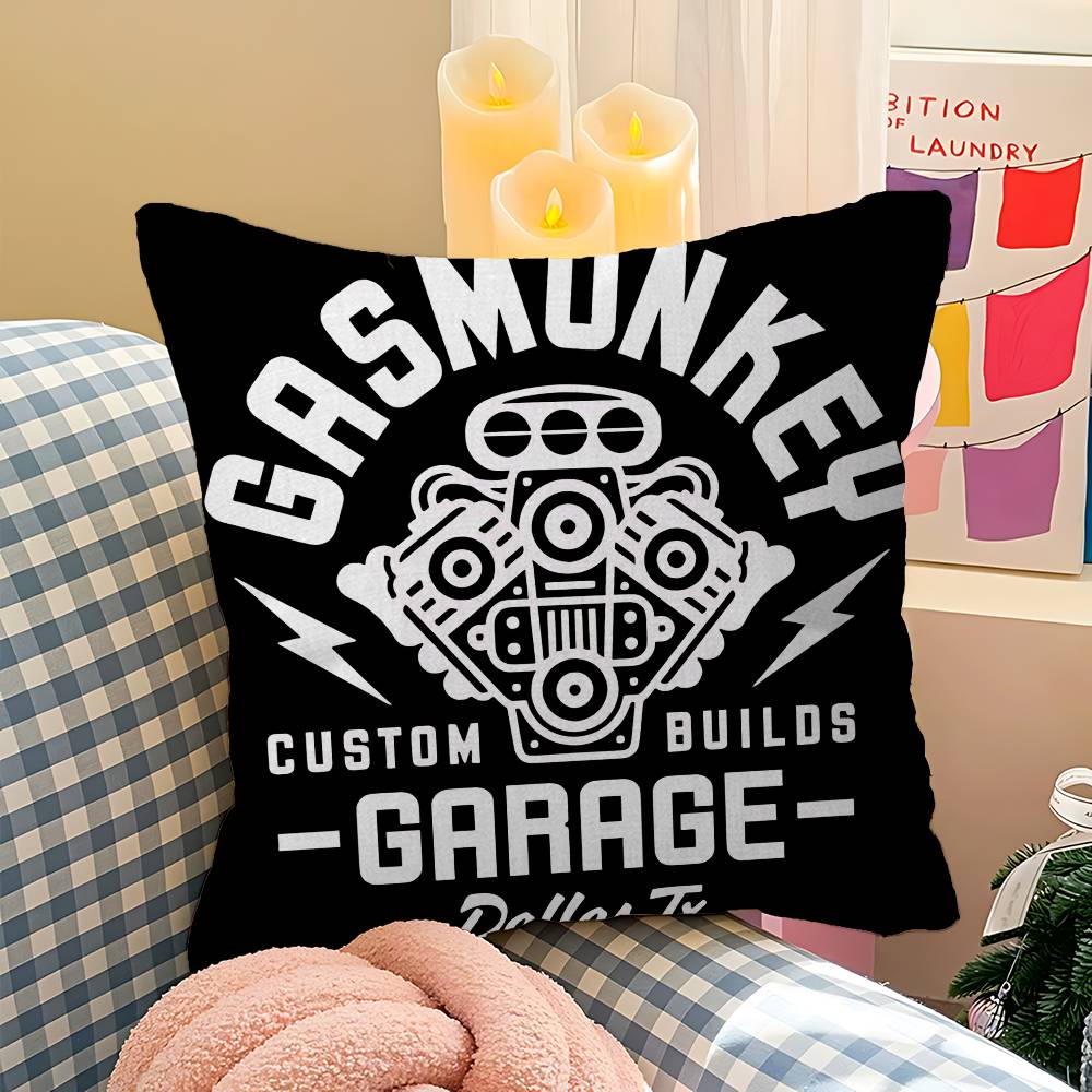 G-Gas M-Monkeys Garage Pillow Cover For Bedroom Room And Living Room Sofa Decorative Cushion Cover