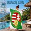 Hungarian Football Emblem Beach Towel, Quick-drying, Easy to Care for, Suitable for Both Fitness and Beach Vacations,Sports Essential