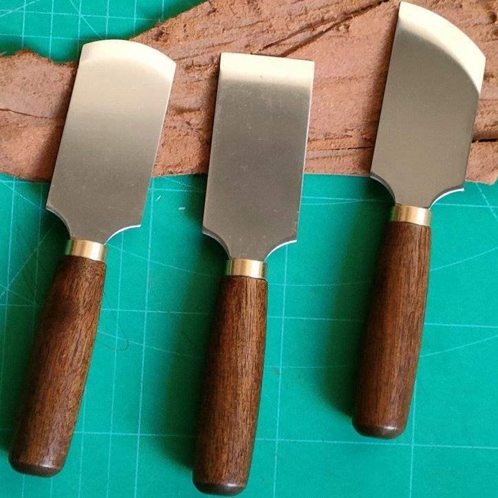 Нож из нержавеющей стали для спуска края и резки кожи - Спусковой нож для края коровьей кожи для кожевенного ремесла Side Edge