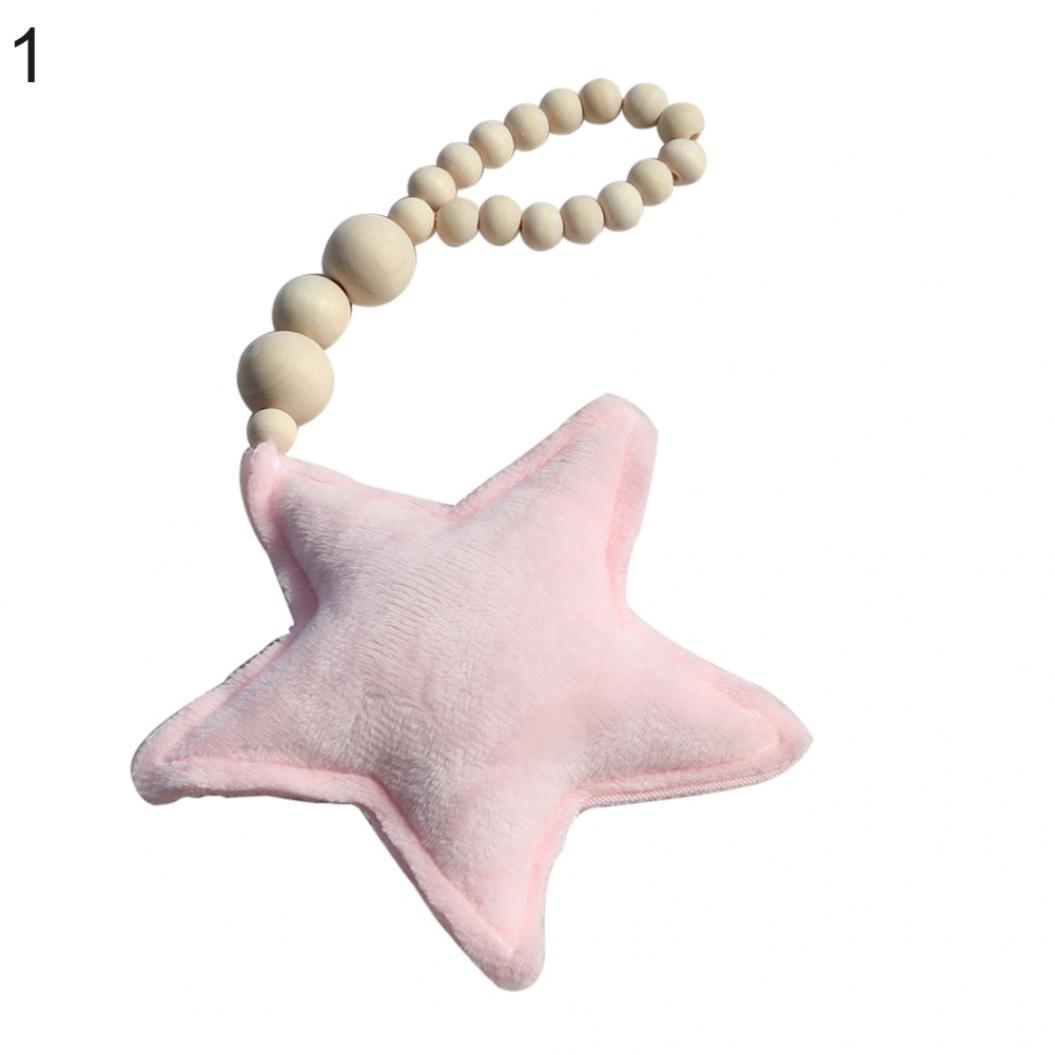 

В скандинавском стиле звезда сердце деревянная бусина строка кисточка кулон настенный орнамент розовый