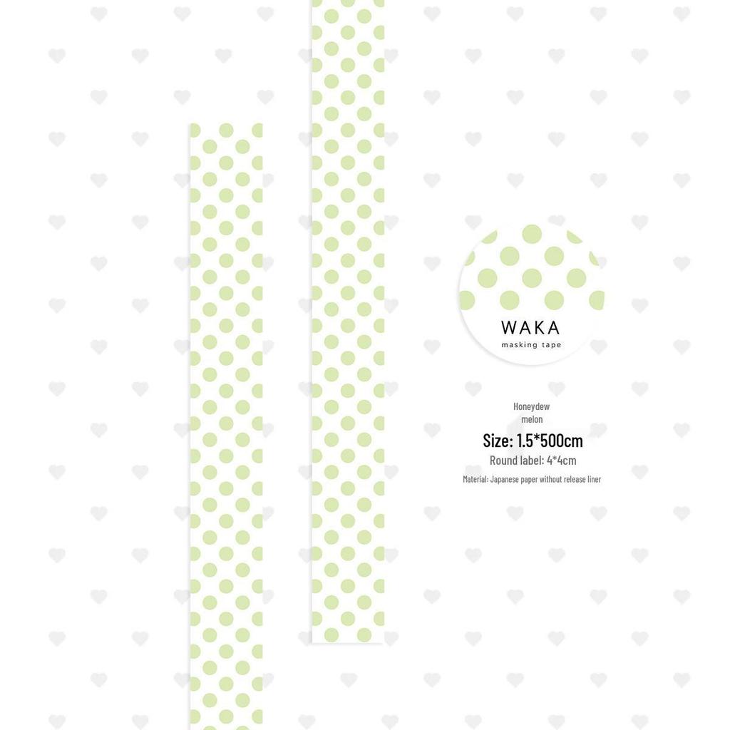 Polka Dot Washi Tape: Durable, hand-tearable tape perfect for DIY projects and organizing with colorful polka dot patterns and pull-strip designs.