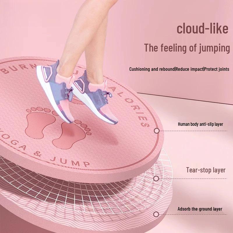 Geräuschloses, rutschfestes, stoßdämpfendes, kabelloses Springseil & Yogamatte