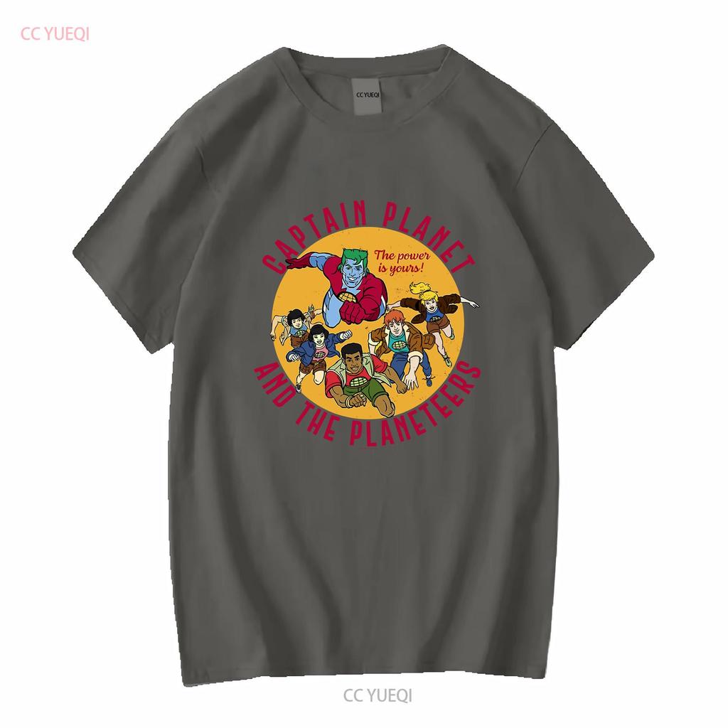 New Captain Planet And The Planeteers Retro Logo T Shirt Funny Size S 5xl Vintage Washed Graphic Unisex Homme Stylish Versatile
